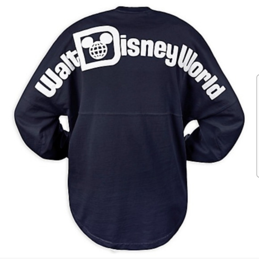 Disney Parks Adult Spirit Jersey Est 1971 Small Navy White Lettering Long Sleeve